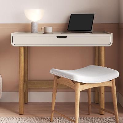 Escrivaninha Retangular Luara A10 Moderno 1 Gaveta MDF 100CM Off White Mpozenato