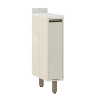 Balcão de Cozinha Linea 1 Porta 1 Prateleira MDP 20CM Pátina Mocca Luciane Móveis