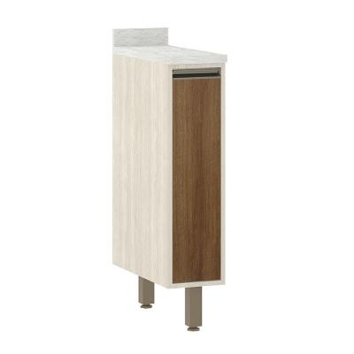 Balcão de Cozinha Linea 1 Porta 1 Prateleira MDP 20CM Amêndoa Luciane Móveis