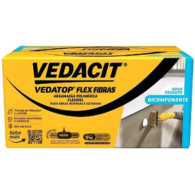 Argamassa Impermeabilizante Vedatop Flex Fibras 18kg Cinza Vedacit