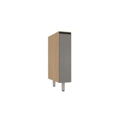 Balcão de Cozinha Essenza 1 Porta MDF 20CM Cinza Puro Luciane Móveis