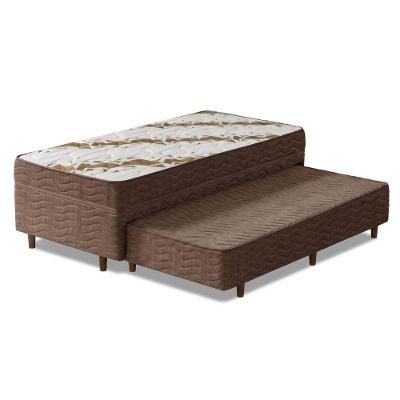 Cama Bibox Solteiro Ortopédica com Auxiliar Sleep Prime Madeira Marrom Probel