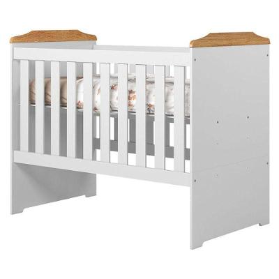 Berço Americano Carinho MDF Branco Amadeirado Acetinado Tigus Móveis