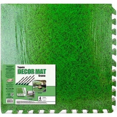 Tatame EVA Grama 4 Placas 60x60x1cm Proteção Impactos Verde Evamax