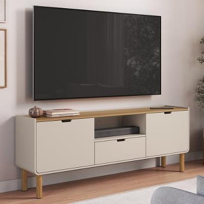 Rack para TV Luara A10 65" 180CM MDF-MDP 2 Portas Off White Mpozenato