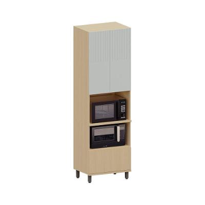 Paneleiro Aura 2 Portas 3 Prateleiras MDF 70CM Cinza Cristal Luciane Móveis