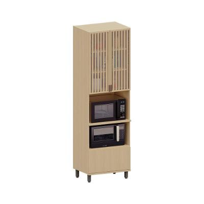Paneleiro Aura 2 Portas 3 Prateleiras MDF 70cm Amadeirado