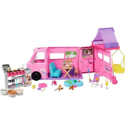 Playset Barbie Trailer dos Sonhos 7 Áreas e 60 Acessórios Rosa Mattel