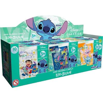 Quebra-cabeça de Madeira Stitch Mini 10 Peças Display 6 Unidades Brasilflex