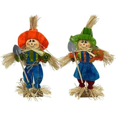 Enfeite Espantalho Festa Junina em Palha 23cm Kit com 6 Unidades