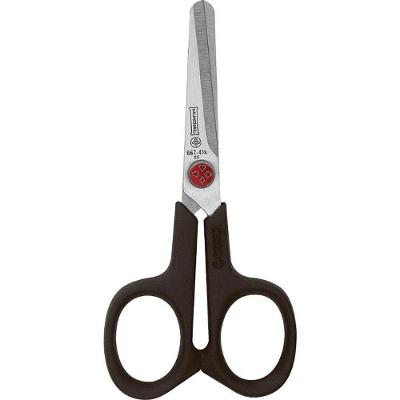 Tesoura Escolar Mundial Bolso Ponto Vermelho 11cm Aço Inoxidável Vermelha