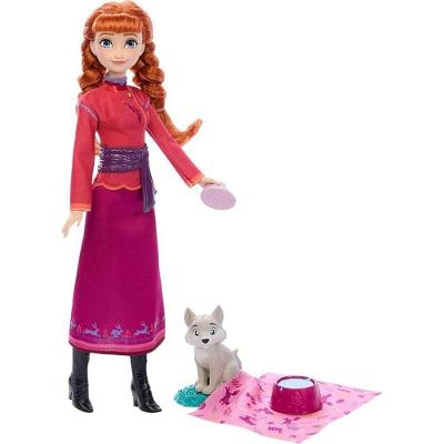 Boneca Disney Frozen Anna com Bebê Raposa e Acessórios Mattel