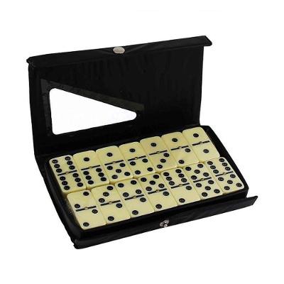 Jogo de Dominó com Estojo 28 Peças 9mm Preto Western