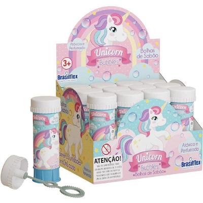 Kit Bolha de Sabão Unicórnio 60ML com 12 Unidades Brasilflex