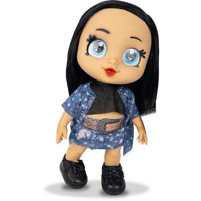 Boneca Anna Cantora 31cm Vinil Atoxico Olhos Lente Violão Presilhas Bright Girls