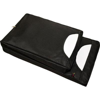 Porta Sacola para Balcão 2 Bolsos Nylon Preto 30x8x57CM Reflex