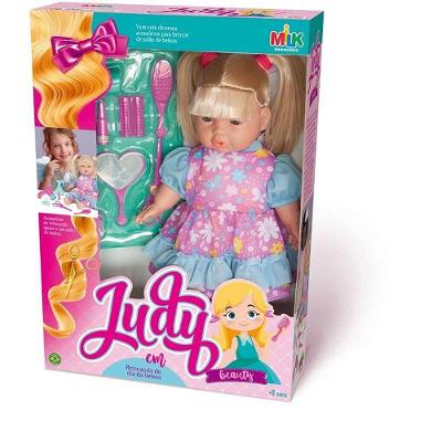 Boneca Judy Beauty 34cm com Acessórios de Salão de Beleza Milk