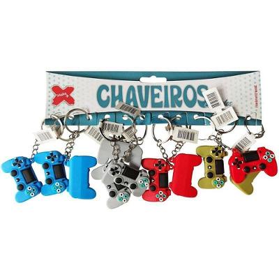 Chaveiro Make+ Game Design Gamer 4,5cm com 12 Unidades