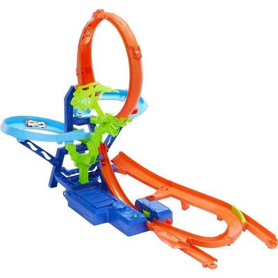 Pista de Brinquedo Hot Wheels Action Mid-Air Multi Choque Looping Duplo Mattel
