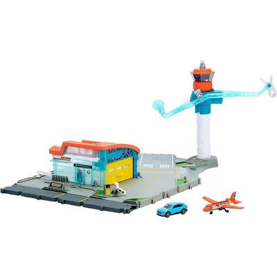 Conjunto de Aeroporto Matchbox com Carro Audi e Avião Mattel