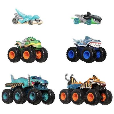 Conjunto Hot Wheels Monster Trucks Sharks Vs. Dinos 1:64 5-Pack Mattel