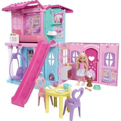 Casa de Boneca Chelsea Transformável com Acessórios Rosa Mattel