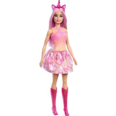 Boneca Barbie Fantasy Unicórnio Acessórios Brilhantes Rosa Mattel