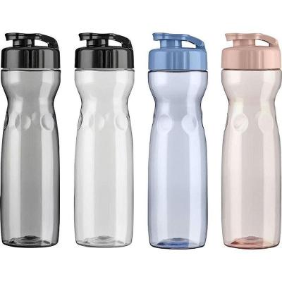 Kit 24 Garrafas Veneza 600ML PET Tampa Flip Sortidas Azul Rosa e Fume Tiba