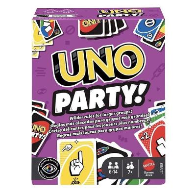 Jogo de Cartas UNO Party Refresh para 2 a 14 Jogadores 168 Cartas Mattel