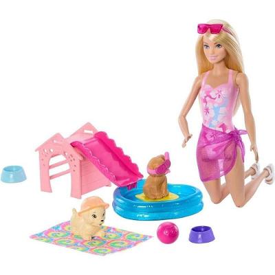 Playset Barbie Family Festa na Piscina com Cachorrinho Mattel