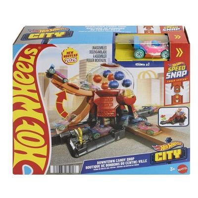Pista Hot Wheels City Downtown Loja de Doces com Carro 1:64 Mattel