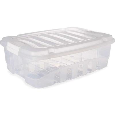 Caixa Organizadora Grand Box Baixa Plástico 26,5L Transparente Plasútil