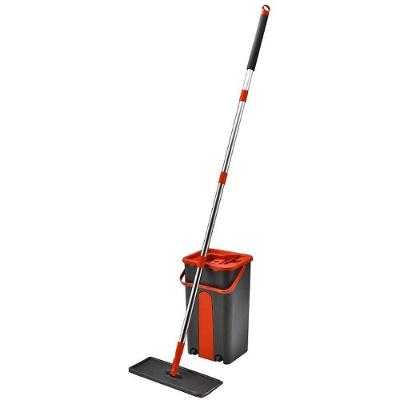 Mop Lava e Seca Cabo Aço Inox 360 graus  Flexível Microfibra Inox Camesa