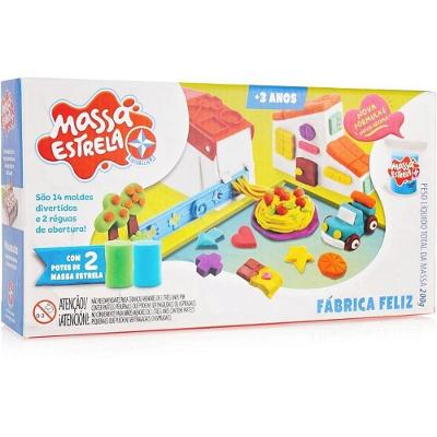 Kit Massa para Modelar Fábrica Feliz com Prensa e Moldes Estrela