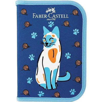 Kit Escolar Faber-Castell Pets Gato Estojo Completo Pacote com 4