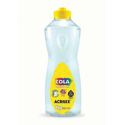 Cola Escolar Acrilex Transparente 1kg Pacote com 3 Unidades