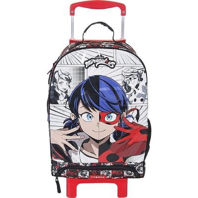Mochila Infantil com Rodinhas Miraculous Thermo g com Porta Refeição Dermiwil
