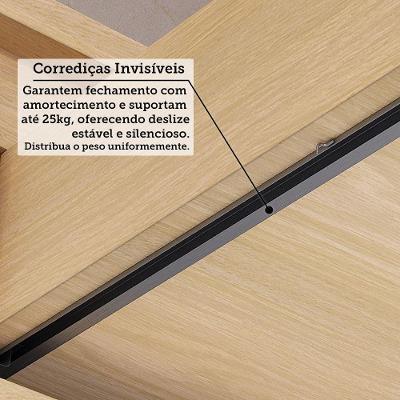 Cozinha Compacta 8 Portas 2 Gavetas MDF 190CM Carvalho e Cinza Aura