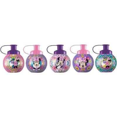 Kit 5 Squeezes Bola Disney Minnie 250ML Polietileno Infantil Tiba