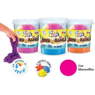 Massa de Modelar Areia Mágica Maravilha 550g com Forminhas Acrilex