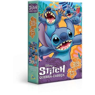 Quebra-cabeça Cartonado Stitch 200 Peças Desafiador Toyster Brinquedos