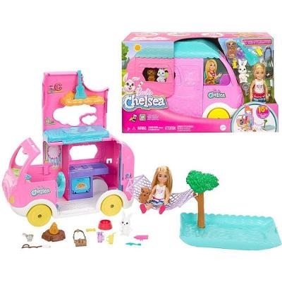 Barbie Family Chelsea Trailer de Camping 2 em 1 Transformável Mattel