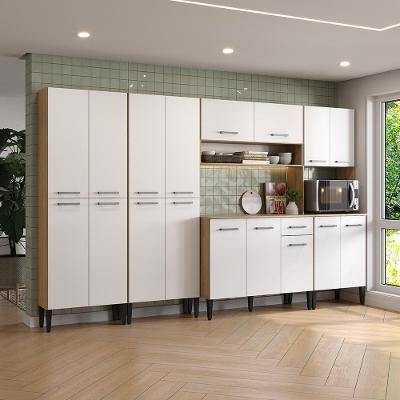 Cozinha Compacta Arizona Fresh 17 Portas 1 Gaveta MDP 293CM Móveis Carraro