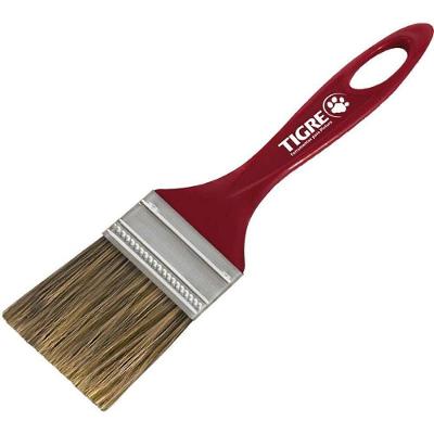 Kit Trincha de Pintura 500 Simples 1 Polegada Cerdas Gris Pacote com 12 Tigre
