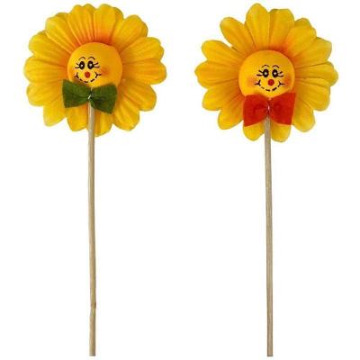 Girassol Decorativo Festa Junina no Palito 15CM Pacote com 6 Amarelo