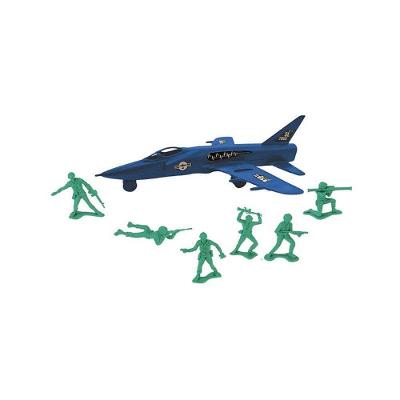 Miniatura Colecionável Forças Armadas Avião F11 Ou F15 com 6 Figuras Gulliver