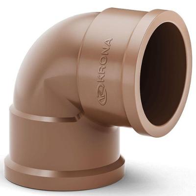 Joelho 90 Graus Soldável 60MM PVC Água Fria Marrom Krona