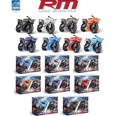 Moto de Brinquedo Racing Motorcycle Esportiva Rodas Livres Roma