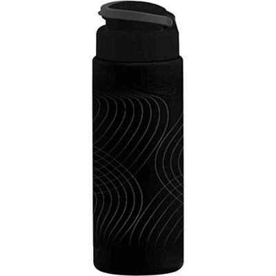 Garrafa Squeeze Roma 700ML Plástica Antivazamento Soft Touch Preta Tiba