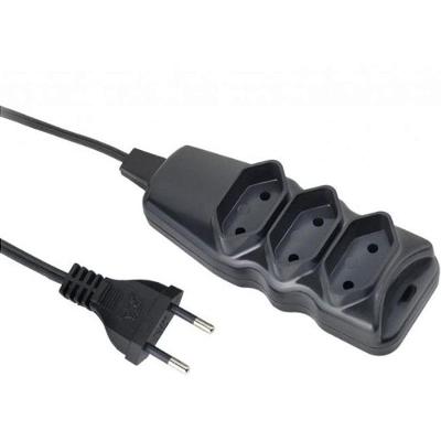 Extensão Elétrica Bipolar 3 Entradas 3 Metros Bivolt Preta Elgin